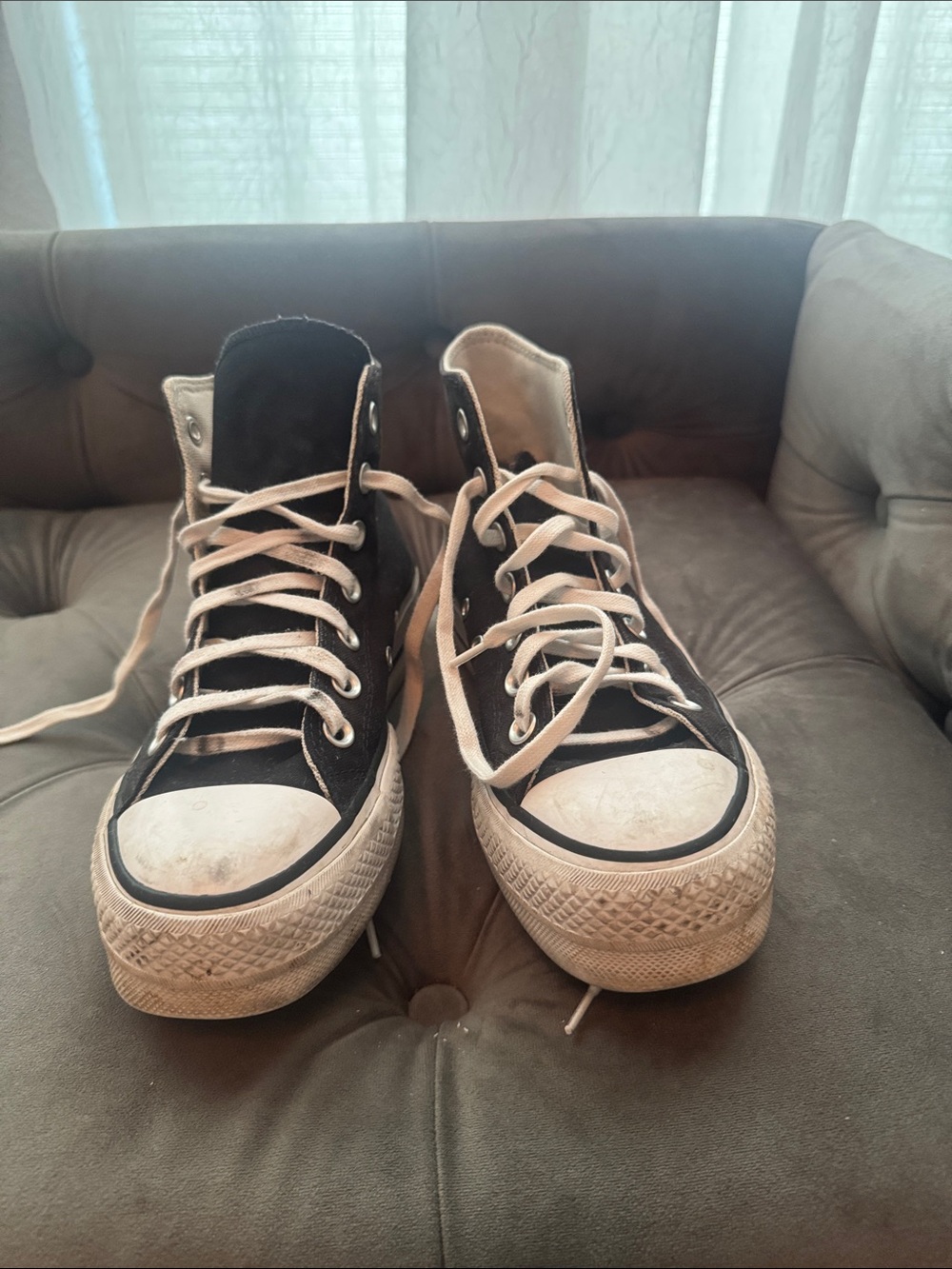 Converse Black and White High-Top Sneakers